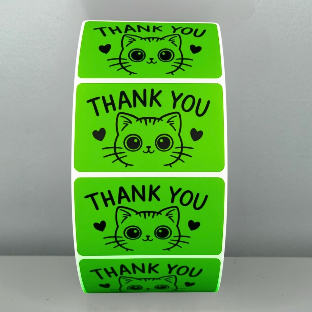 Thank You Cat Stickers – Cute Packaging Labels for Small Business Orders 2" - Picture 3 of 11